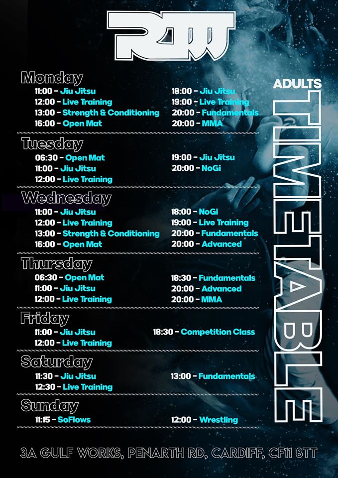 Adults timetable